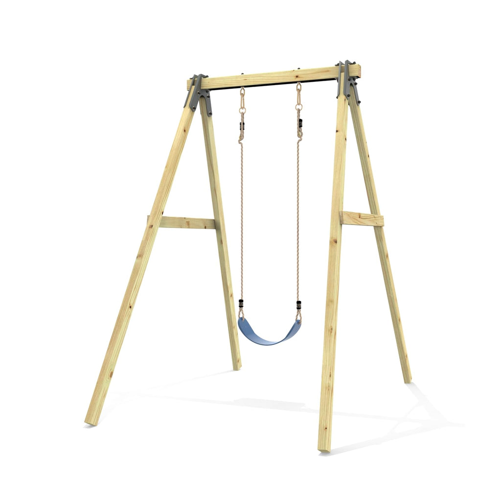 Rebo Glide Wooden Single Swing Set with Swing Seat – Dandelion (Dark Green Baby Swing) | OutdoorToys | Kids Outdoor Wooden Play Equipment for Gardens, Frame & Accessories Included