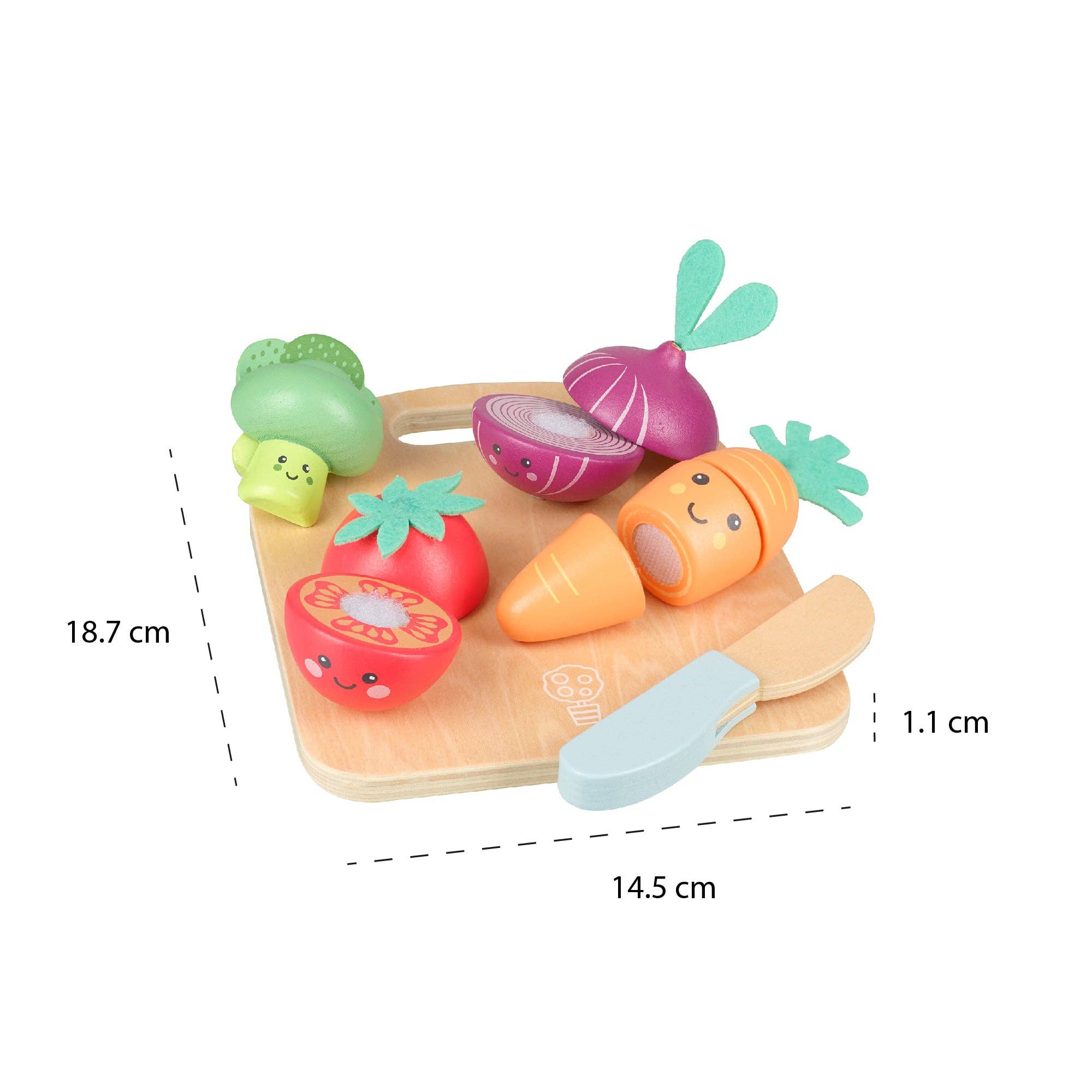 Happy Wooden Veggies Cutting Set – Montessori Wooden Play Toy
