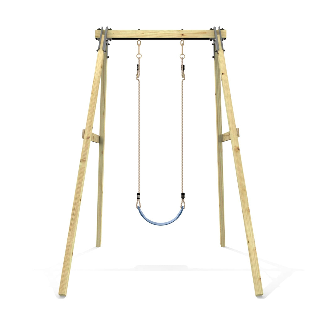Rebo Glide Wooden Single Swing Set with Swing Seat – Dandelion (Dark Green Baby Swing) | OutdoorToys | Kids Outdoor Wooden Play Equipment for Gardens, Frame & Accessories Included