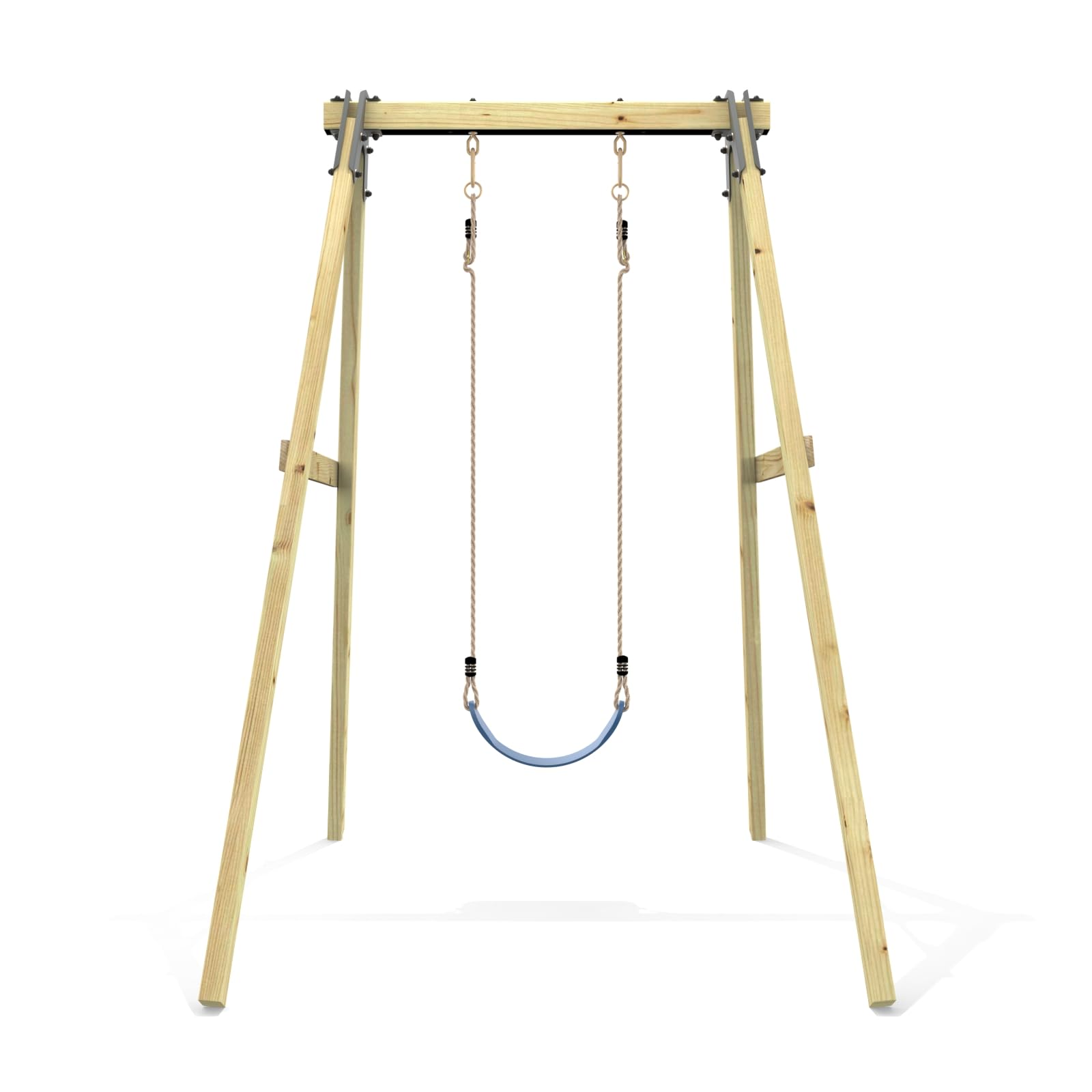 Rebo Glide Wooden Single Swing Set with Swing Seat – Dandelion (Dark Green Baby Swing) | OutdoorToys | Kids Outdoor Wooden Play Equipment for Gardens, Frame & Accessories Included