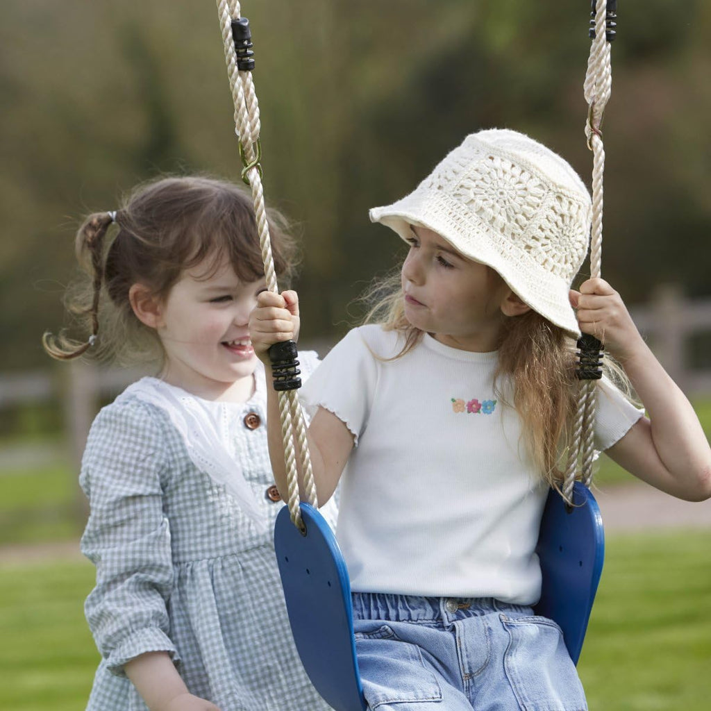 Rebo Glide Wooden Single Swing Set with Swing Seat – Dandelion (Dark Green Baby Swing) | OutdoorToys | Kids Outdoor Wooden Play Equipment for Gardens, Frame & Accessories Included