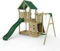 Rebo® Modular Wooden Climbing Frame Adventure Playset - M3 / M4 | OutdoorToys | Kids' Outdoor Wooden Garden Play Equipment, Children's Jungle Gym