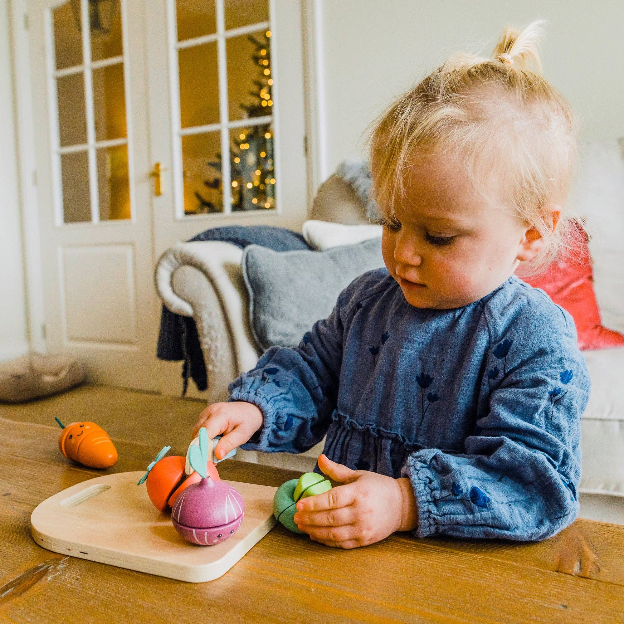 Happy Wooden Veggies Cutting Set – Montessori Wooden Play Toy